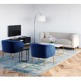 Temple &amp; Webster Mimi Premium Velvet Armchair