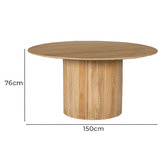 Temple &amp; Webster Anika Round Mango Wood Dining Table