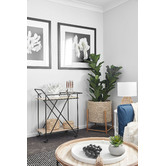 Temple &amp; Webster Cina Ceramic &amp; Iron Planter on Stand