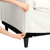 Temple &amp; Webster Montauk 3 Seater Slipcover Sofa &amp; Ottoman Set
