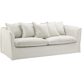 Temple &amp; Webster Montauk 3 Seater Slipcover Sofa &amp; Ottoman Set