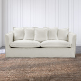 Temple &amp; Webster Montauk 3 Seater Slipcover Sofa &amp; Ottoman Set