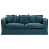 Temple &amp; Webster Montauk 3 Seater Slipcover Sofa &amp; Ottoman Set