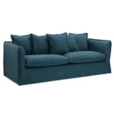 Temple &amp; Webster Montauk 3 Seater Slipcover Sofa &amp; Ottoman Set