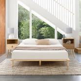Temple &amp; Webster Natural Monty Premium Wooden Bed Base