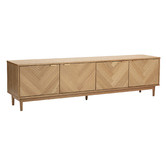 Temple &amp; Webster 200cm Dion Herringbone Oak Wood TV Unit