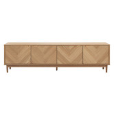 Temple &amp; Webster 200cm Dion Herringbone Oak Wood TV Unit