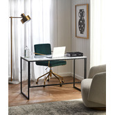 Temple &amp; Webster Forest Green Camden Velvet Home Office Chair