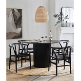 Temple &amp; Webster Black Anika Mango Wood Dining Table