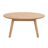 Temple &amp; Webster Dion Herringbone Round Coffee Table &amp; Side Table Set