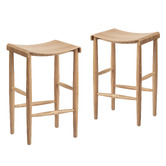 Temple &amp; Webster 65cm Kobe Ash Wood Barstool
