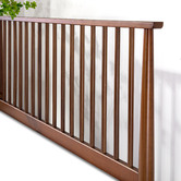 Temple &amp; Webster Warm Brown Liam Pine Wood Bed Queen