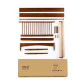 Temple &amp; Webster Warm Brown Liam Pine Wood Bed Queen
