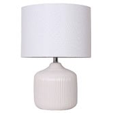 Temple &amp; Webster Darcy Ceramic &amp; Linen Bedside Lamp