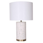 Temple &amp; Webster Lux Terrazzo &amp; Brass Table Lamp