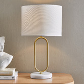 Temple &amp; Webster 50cm Ellis Marble Table Lamp