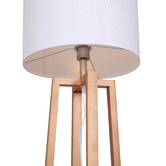 Temple &amp; Webster Shalby Rubberwood Floor Lamp