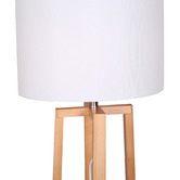 Temple &amp; Webster Shalby Rubberwood Floor Lamp