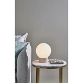 Temple &amp; Webster 22cm Mila Pine Wood Table Lamp