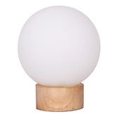 Temple &amp; Webster 22cm Mila Pine Wood Table Lamp