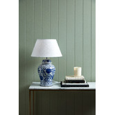 Temple &amp; Webster 58cm Blue Ceramic Ginger Jar Table Lamp