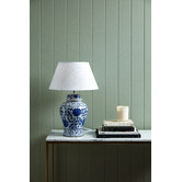Temple &amp; Webster Serenity Blue Ceramic Ginger Jar Table Lamp