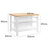 Temple &amp; Webster Vonn Kitchen Island Bench with Storage
