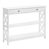 Temple &amp; Webster White Noosa Console Table with Drawer