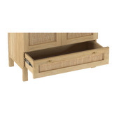 Temple &amp; Webster Anya Mango Wood &amp; Rattan Cupboard