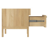 Temple &amp; Webster Anya Mango Wood &amp; Rattan Cupboard