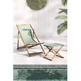 Temple &amp; Webster Belize Wooden Outdoor Deck Chair &amp; Footstool Set