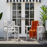 Temple &amp; Webster 2 Seater White Santa Cruz Outdoor Bistro Set
