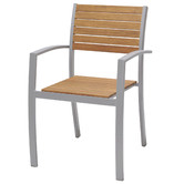 Temple &amp; Webster 6 Seater Natural Maui Eucalyptus Wood Outdoor Dining Set