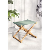 Temple &amp; Webster Belize Wooden Outdoor Deck Chair &amp; Footstool Set