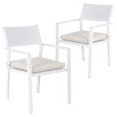 Temple &amp; Webster 4 Seater White Kos Outdoor Extendable Dining Set