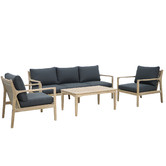 Temple &amp; Webster 5 Seater Paloma Outdoor Sofa &amp; Coffee Table Set