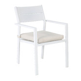 Temple &amp; Webster 4 Seater White Kos Outdoor Extendable Dining Set