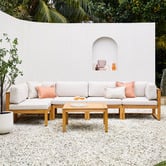 Temple &amp; Webster 5 Seater Cabo Outdoor Corner Lounge Set