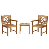 Temple &amp; Webster 2 Seater Natural Santa Cruz Outdoor Bistro Set
