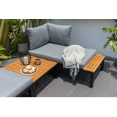 Temple &amp; Webster 4 Seater Black Maui Outdoor Modular Lounge Set