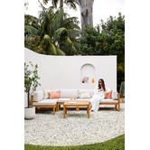 Temple &amp; Webster 5 Seater Cabo Outdoor Corner Lounge Set