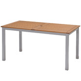 Temple &amp; Webster 4 Seater Natural Maui Eucalyptus Wood Outdoor Dining Set