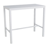 Temple &amp; Webster 4 Seater White Kos Aluminium Outdoor Bar Table Set
