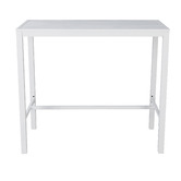Temple &amp; Webster 4 Seater White Kos Aluminium Outdoor Bar Table Set