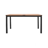 Temple &amp; Webster 4 Seater Maui Outdoor Dining Table &amp; Black Sling Chair Set
