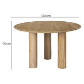 Temple & Webster Clover Mango Wood Dining Table