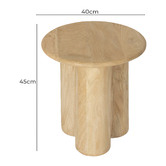 Temple &amp; Webster Clover Mango Wood Side Table
