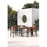 Temple &amp; Webster Maui Eucalyptus Wood Outdoor Dining Chairs