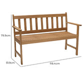Temple &amp; Webster 2 Seater Lanai Wooden Outdoor Garden Bench
