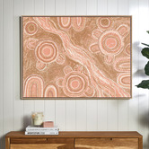 Temple &amp; Webster Marrambidya Bila Peach Printed Wall Art